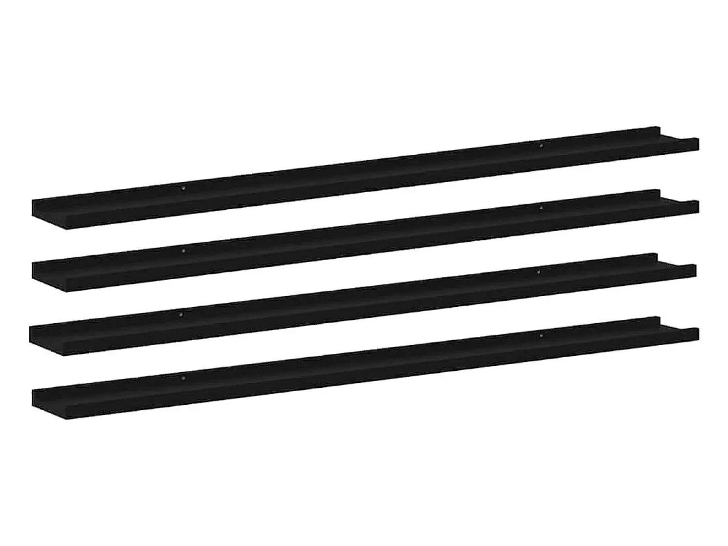 Prateleira|vidaxl Prateleiras de parede 4 pcs 115x9x3 cm Preto