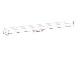 Prateleira|vidaxl Prateleiras de parede 4 pcs 115x9x3 cm Preto