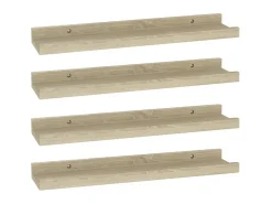 Prateleira* Prateleiras de parede 4 pcs 40x9x3 cm carvalho sonoma PT600973 Castanho