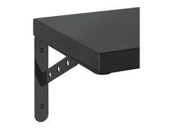 Prateleira*vidaxl Prateleiras de parede 2 pcs 50x23,5 cm aço inoxidável prateado Preto
