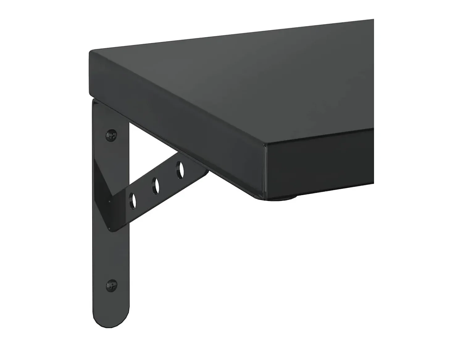 Prateleira*vidaxl Prateleiras de parede 2 pcs 50x23,5 cm aço inoxidável prateado Preto