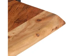 vidaxl Prateleiras de parede 2 pcs 40x24x35 cm acácia maciça e aço^ Prateleira