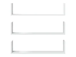 vidaxl Prateleiras de parede 3 pcs 80x18x18cm derivados madeira^ Prateleira