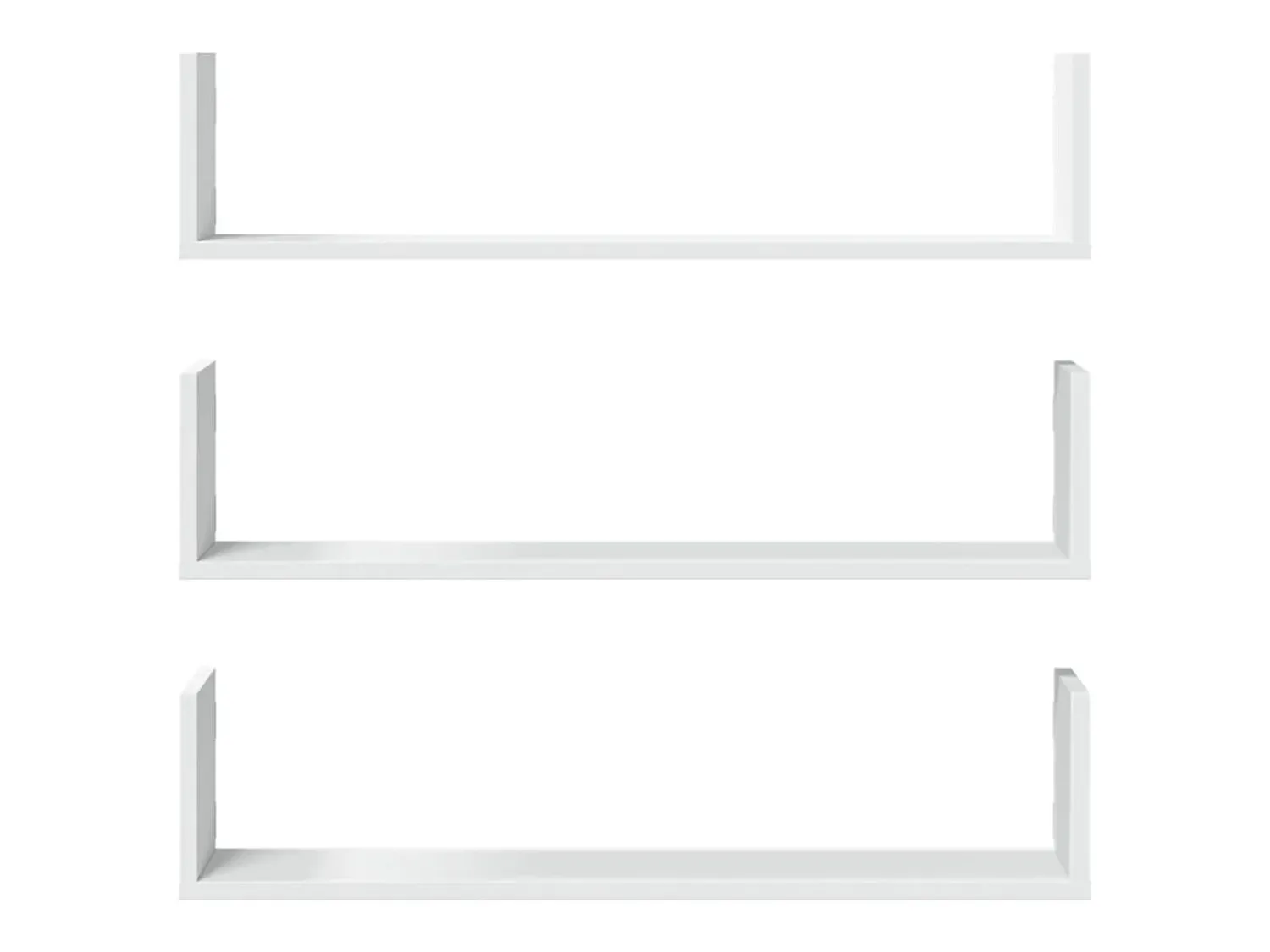vidaxl Prateleiras de parede 3 pcs 80x18x18cm derivados madeira^ Prateleira