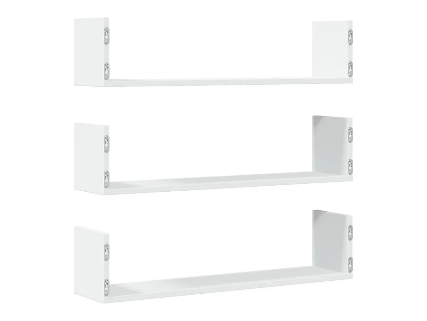 vidaxl Prateleiras de parede 3 pcs 80x18x18cm derivados madeira^ Prateleira