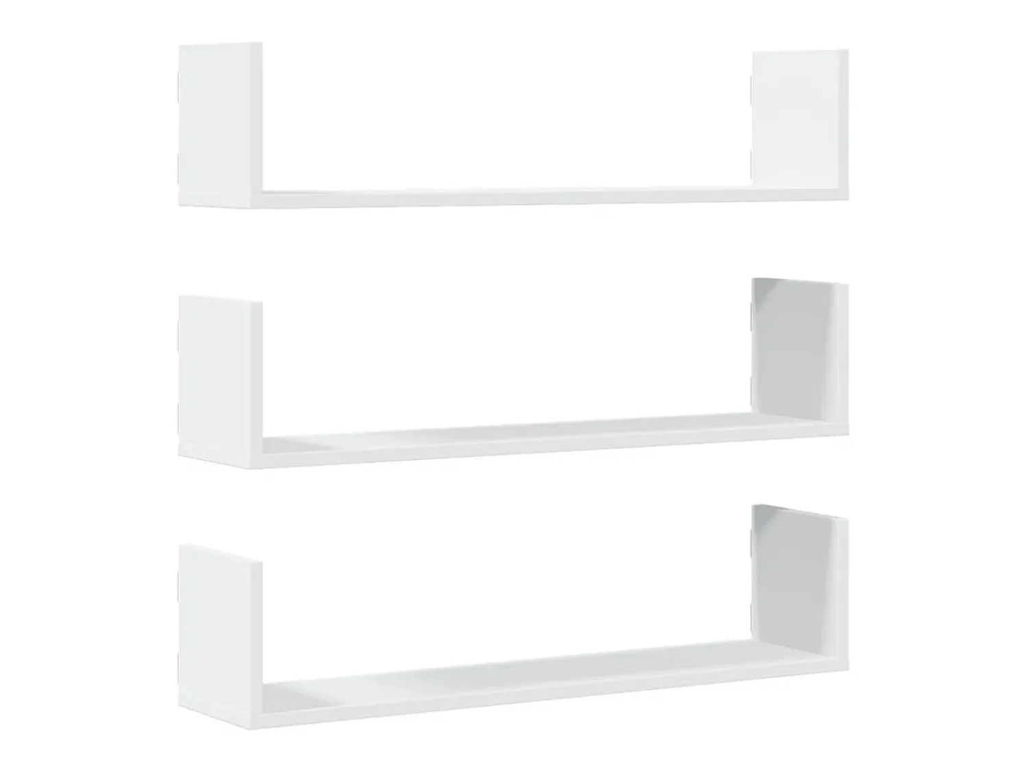 vidaxl Prateleiras de parede 3 pcs 80x18x18cm derivados madeira^ Prateleira