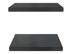 Prateleira*vidaxl Prateleiras de parede 2 pcs 50x40x3 cm aço inoxidável prateado Preto