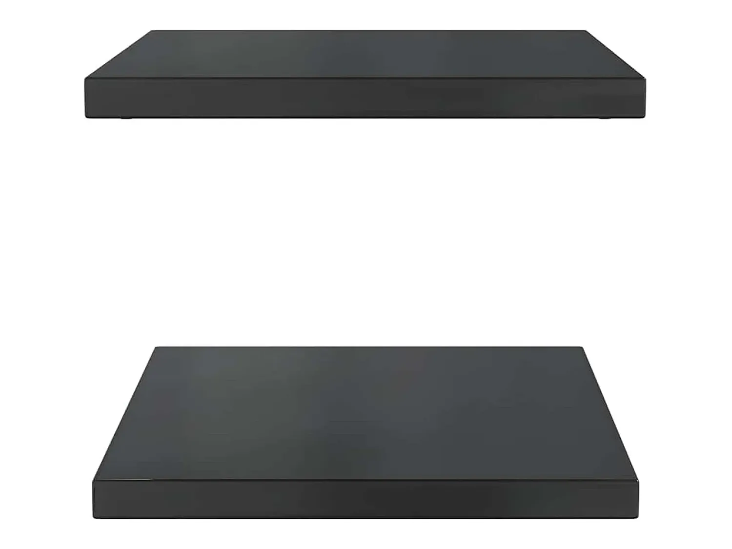Prateleira*vidaxl Prateleiras de parede 2 pcs 50x40x3 cm aço inoxidável prateado Preto