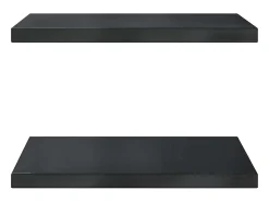 Prateleira*vidaxl Prateleiras de parede 2 pcs 50x40x3 cm aço inoxidável prateado Preto