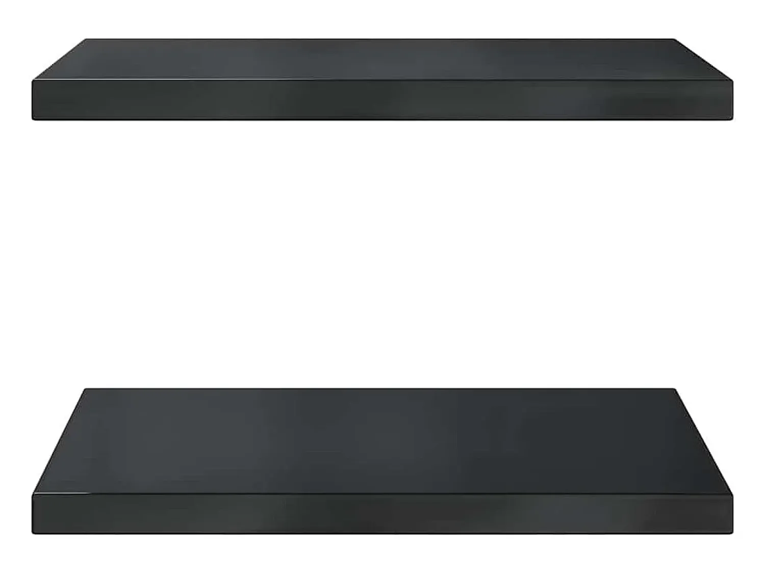 Prateleira*vidaxl Prateleiras de parede 2 pcs 50x40x3 cm aço inoxidável prateado Preto