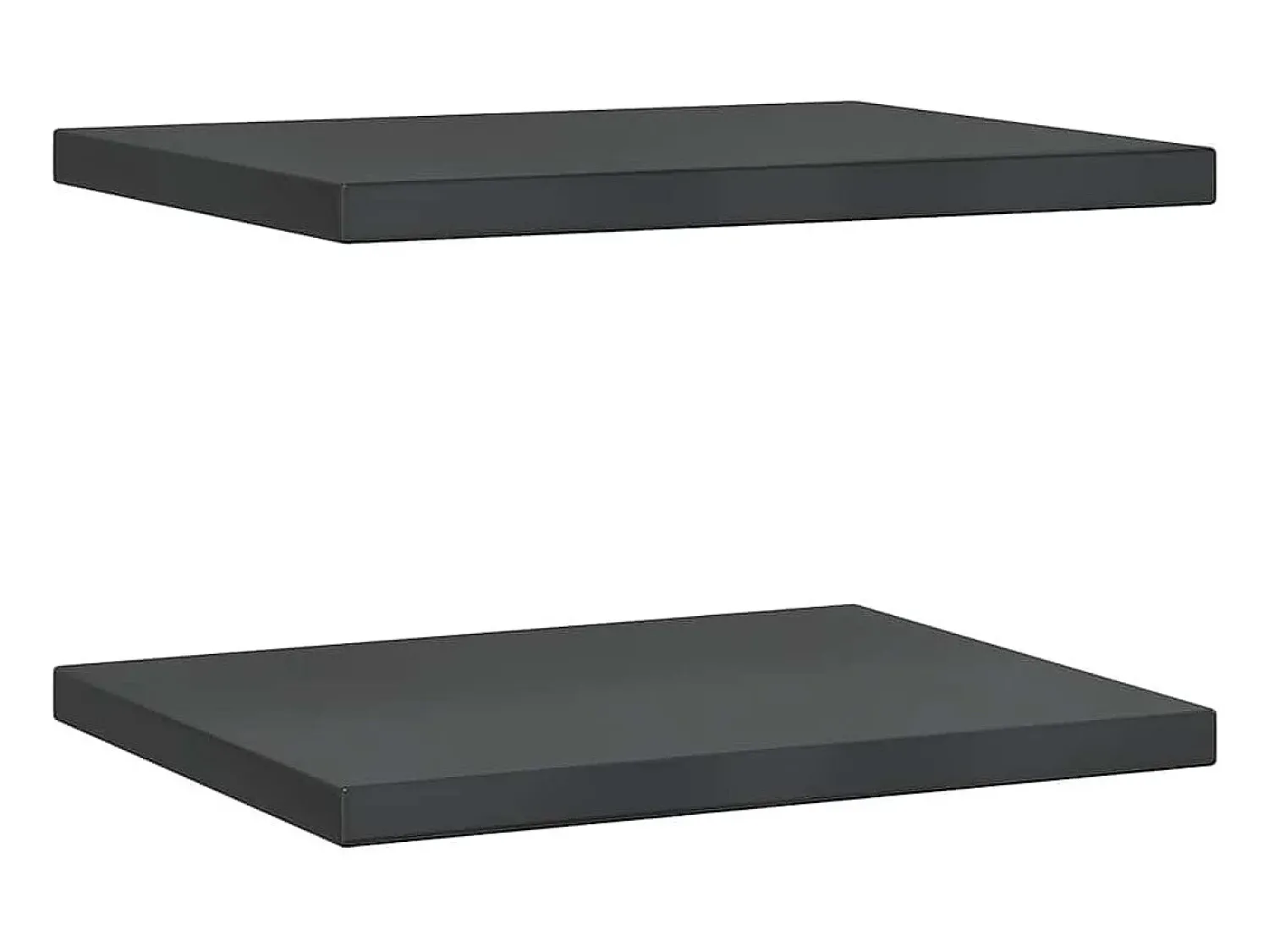 Prateleira*vidaxl Prateleiras de parede 2 pcs 50x40x3 cm aço inoxidável prateado Preto