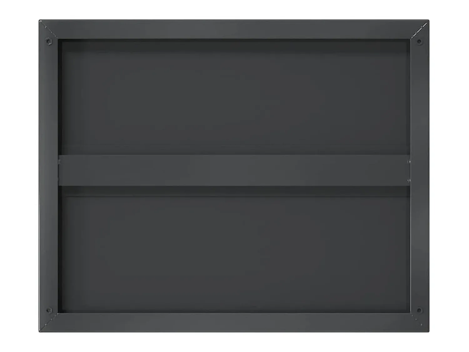 Prateleira*vidaxl Prateleiras de parede 2 pcs 50x40x3 cm aço inoxidável prateado Preto