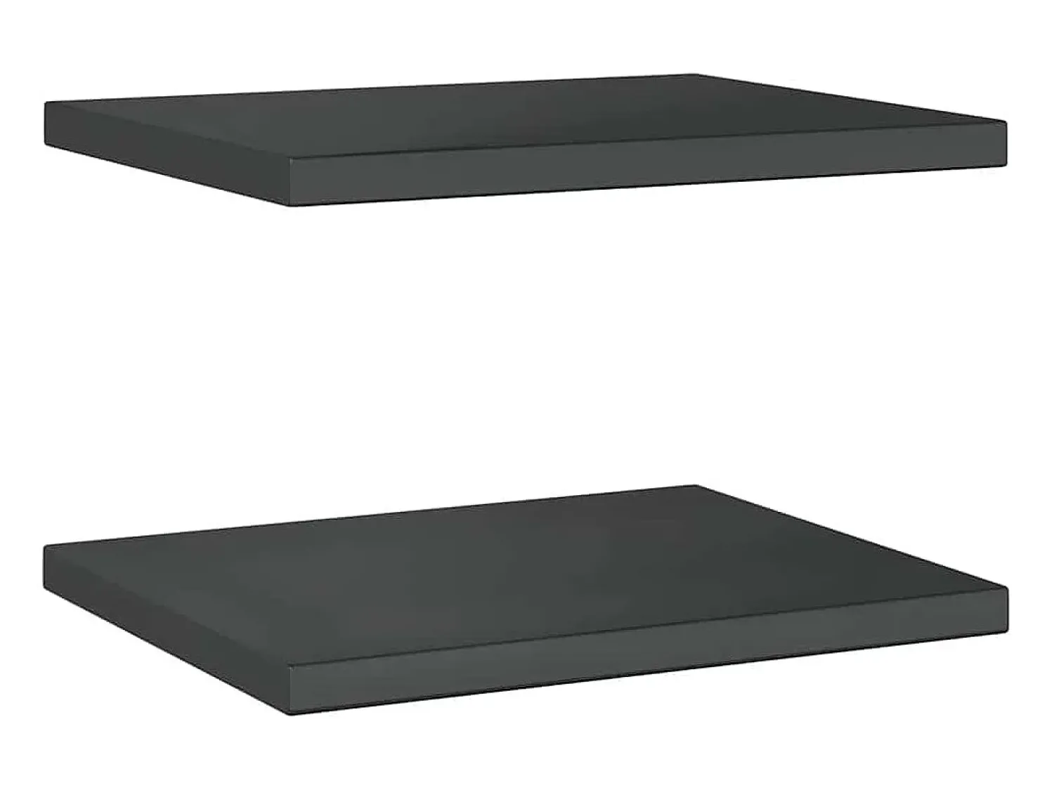 Prateleira*vidaxl Prateleiras de parede 2 pcs 50x40x3 cm aço inoxidável prateado Preto