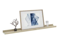 Prateleira* Prateleiras de parede 4 pcs 80x9x3 cm e carvalho sonoma PT570991 Branco