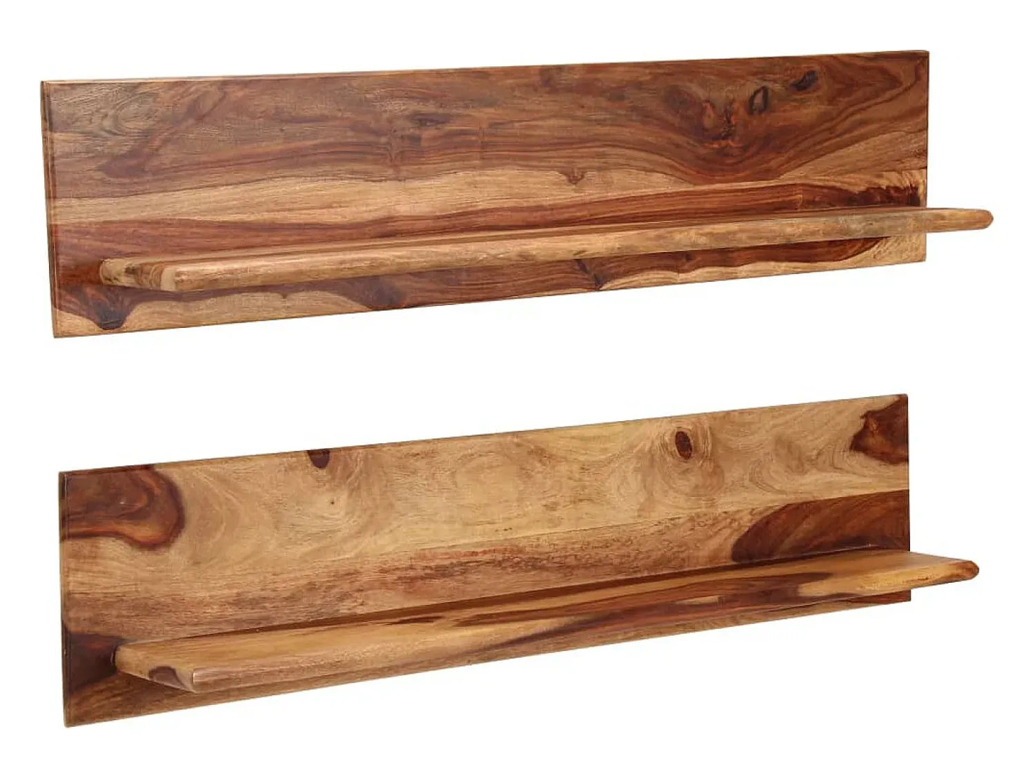 Prateleira*vidaxl Prateleiras de parede 2 pcs 118x26x20cm madeira acácia maciça Castanho