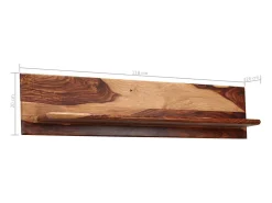 Prateleira*vidaxl Prateleiras de parede 2 pcs 118x26x20cm madeira acácia maciça Castanho