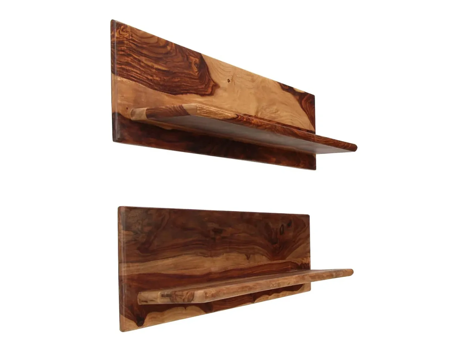 Prateleira*vidaxl Prateleiras de parede 2 pcs 118x26x20cm madeira acácia maciça Castanho
