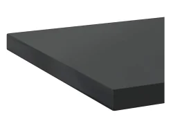Outlet vidaxl Prateleiras de parede 2 pcs 100x40x3 cm aço inoxidável prateado Preto