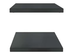 Outlet vidaxl Prateleiras de parede 2 pcs 100x40x3 cm aço inoxidável prateado Preto