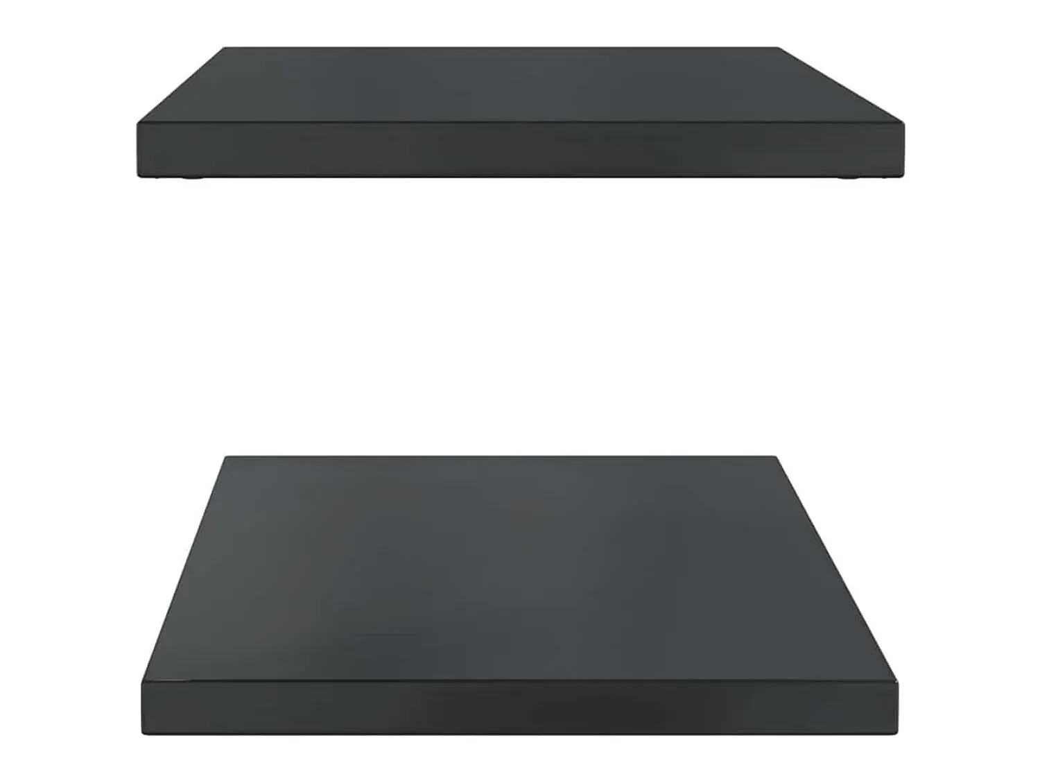 Outlet vidaxl Prateleiras de parede 2 pcs 100x40x3 cm aço inoxidável prateado Preto