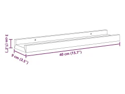 Prateleira|vidaxl Prateleiras de parede 4 pcs 40x9x3 cm carvalho sonoma Castanho