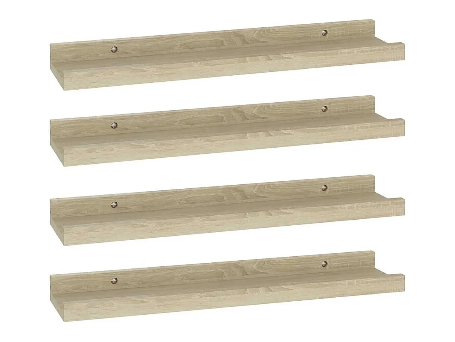 Prateleira|vidaxl Prateleiras de parede 4 pcs 40x9x3 cm carvalho sonoma Castanho