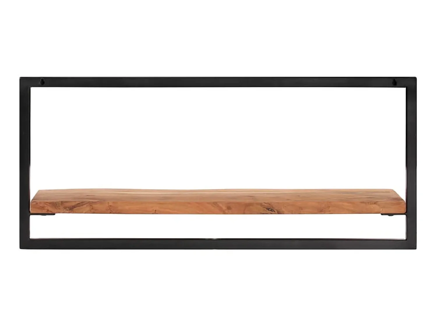Hot Prateleiras de parede 2 pcs 80x25x35 cm acácia maciça e aço PT432760 Castanho