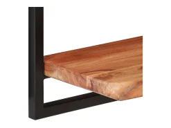 Hot Prateleiras de parede 2 pcs 80x25x35 cm acácia maciça e aço PT432760 Castanho