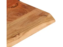 Hot Prateleiras de parede 2 pcs 80x25x35 cm acácia maciça e aço PT432760 Castanho