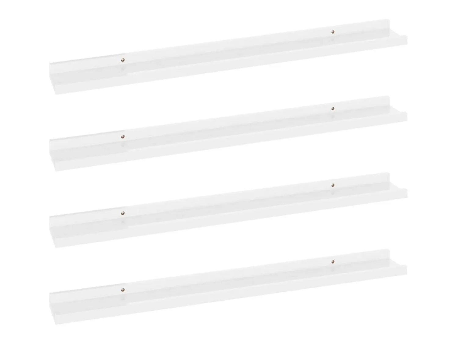 Prateleira* Prateleiras de parede 4 pcs 80x9x3 cm brilhante PT345592 Branco
