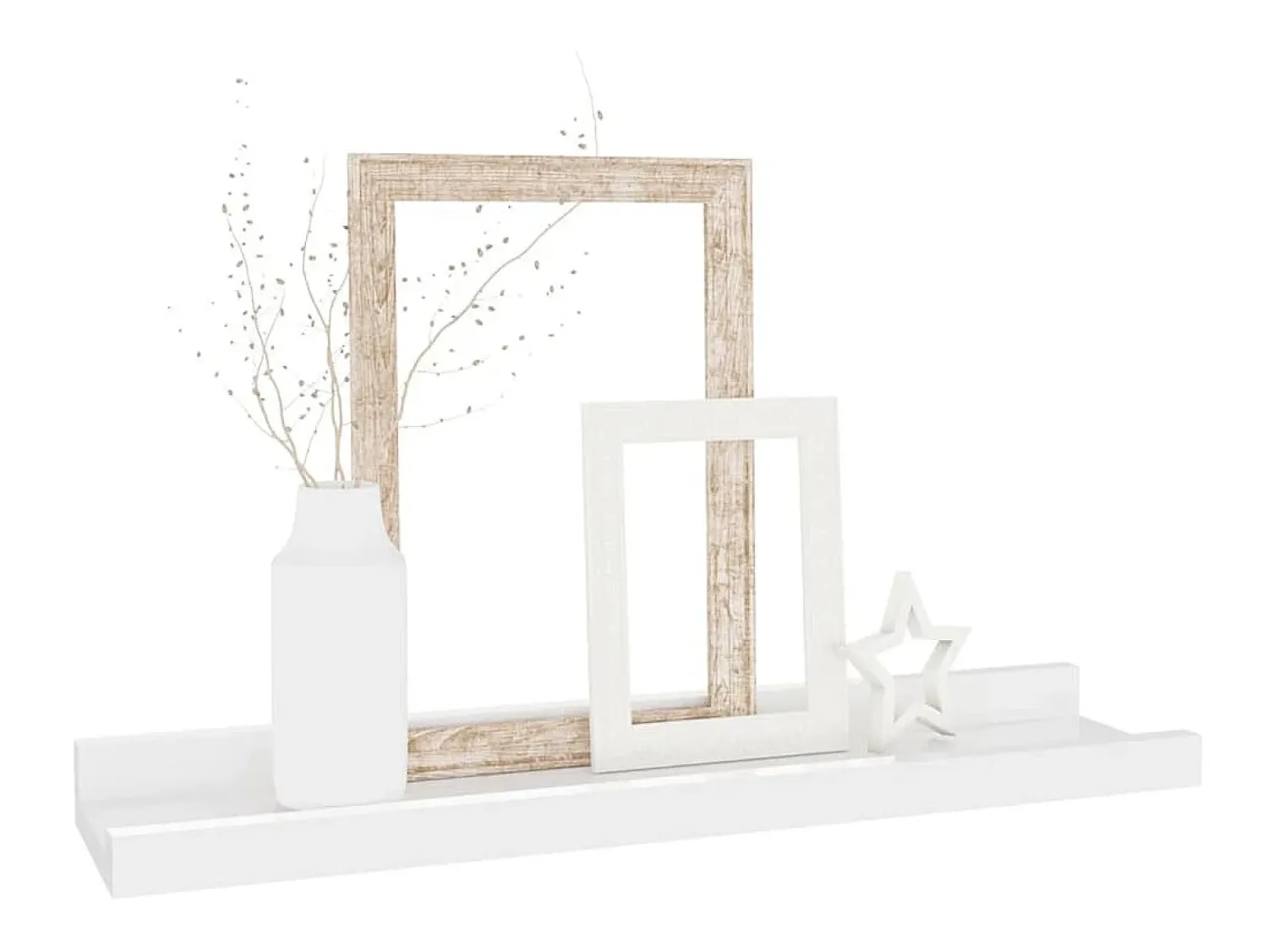 Prateleira| Prateleiras de parede 2 pcs 40x9x3 cm brilhante PT636683 Branco