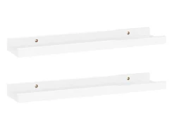 Prateleira| Prateleiras de parede 2 pcs 40x9x3 cm brilhante PT636683 Branco