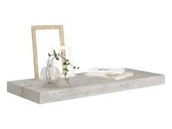 Outlet Prateleiras de parede 4 pcs 60x23,5x3,8cm MDF -cimento PT790233 Cinzento