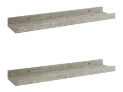 Prateleira* Prateleiras de parede 2 pcs 40x9x3 cm cimento PT501026 Cinzento
