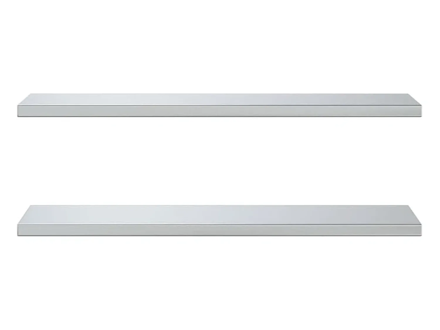 Discount Prateleiras de parede 2 pcs 100x30x3 cm aço inoxidável PT777362 Prateado