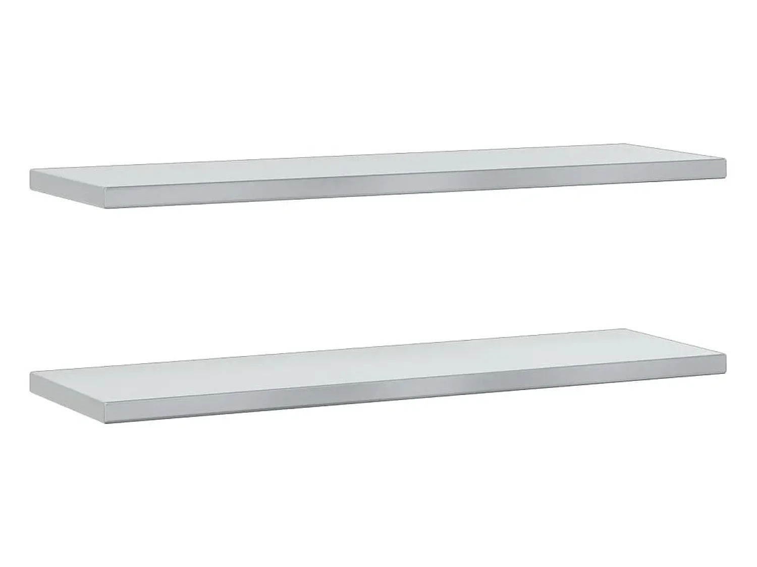 Discount Prateleiras de parede 2 pcs 100x30x3 cm aço inoxidável PT777362 Prateado