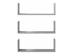 Best vidaxl Prateleiras de parede 3 pcs derivados madeira sonoma Cinzento