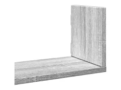 Best vidaxl Prateleiras de parede 3 pcs derivados madeira sonoma Cinzento