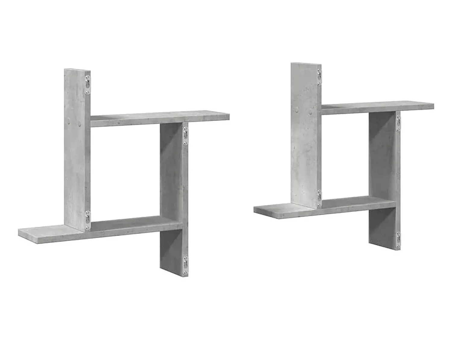 Prateleira*vidaxl Prateleiras de parede 2 pcs derivados de madeira cinza cimento Cinzento