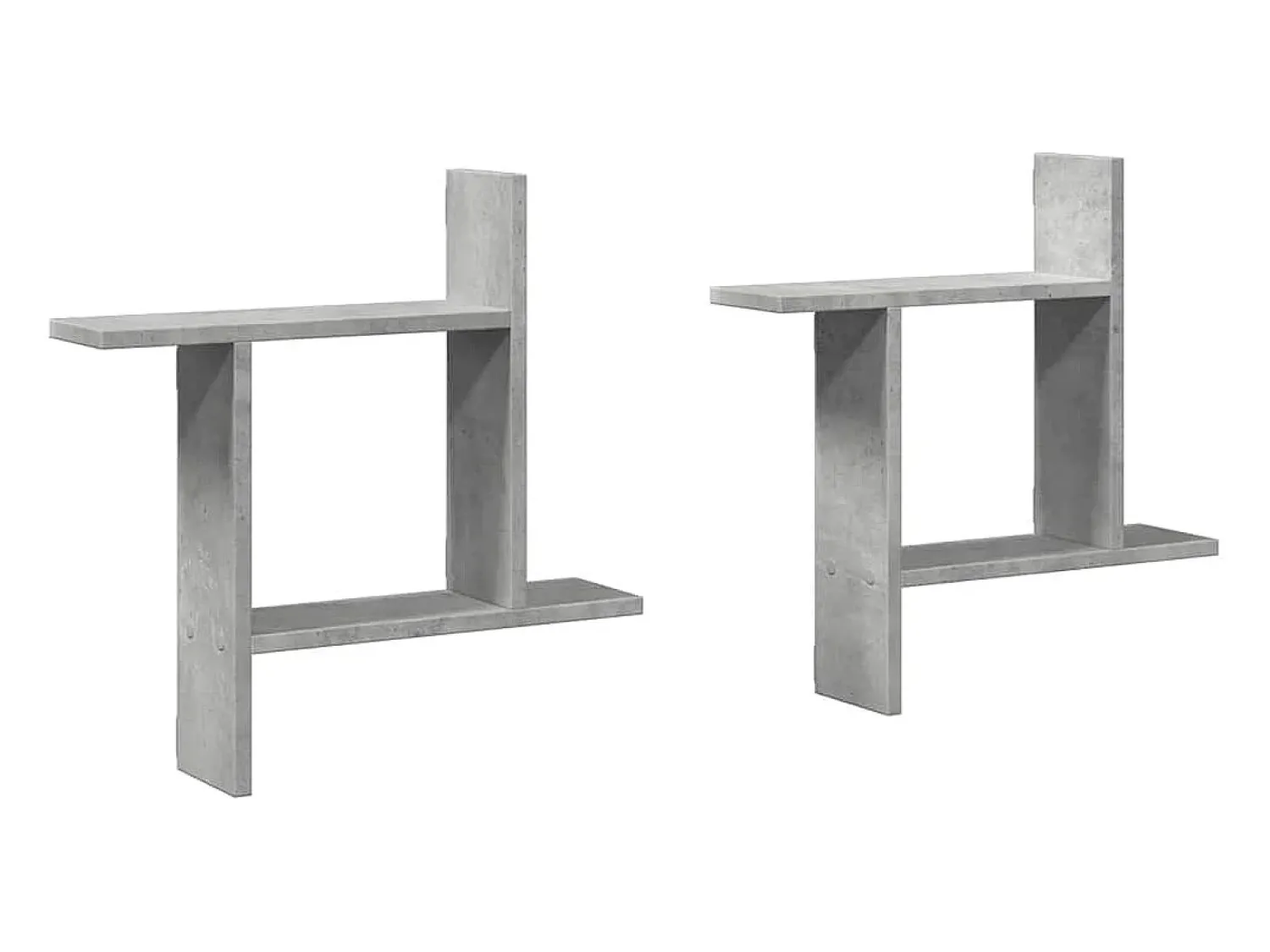 Prateleira*vidaxl Prateleiras de parede 2 pcs derivados de madeira cinza cimento Cinzento