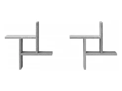 Prateleira|vidaxl Prateleiras de parede 2 pcs derivados madeira sonoma Cinzento