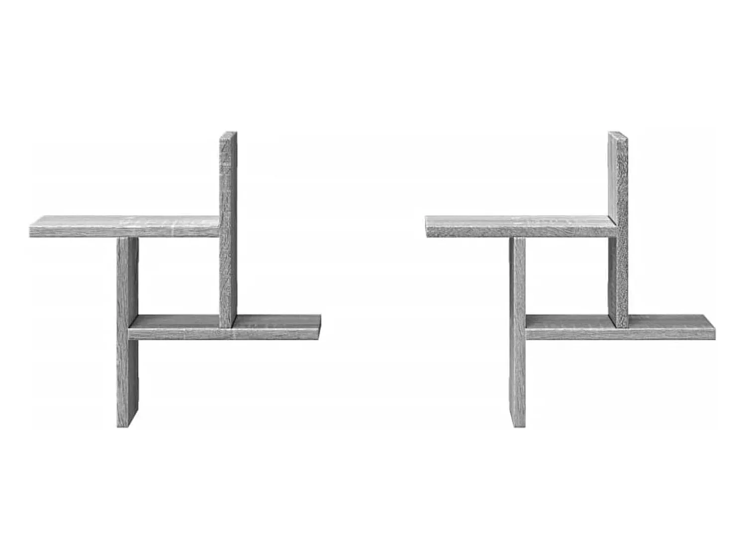 Prateleira|vidaxl Prateleiras de parede 2 pcs derivados madeira sonoma Cinzento