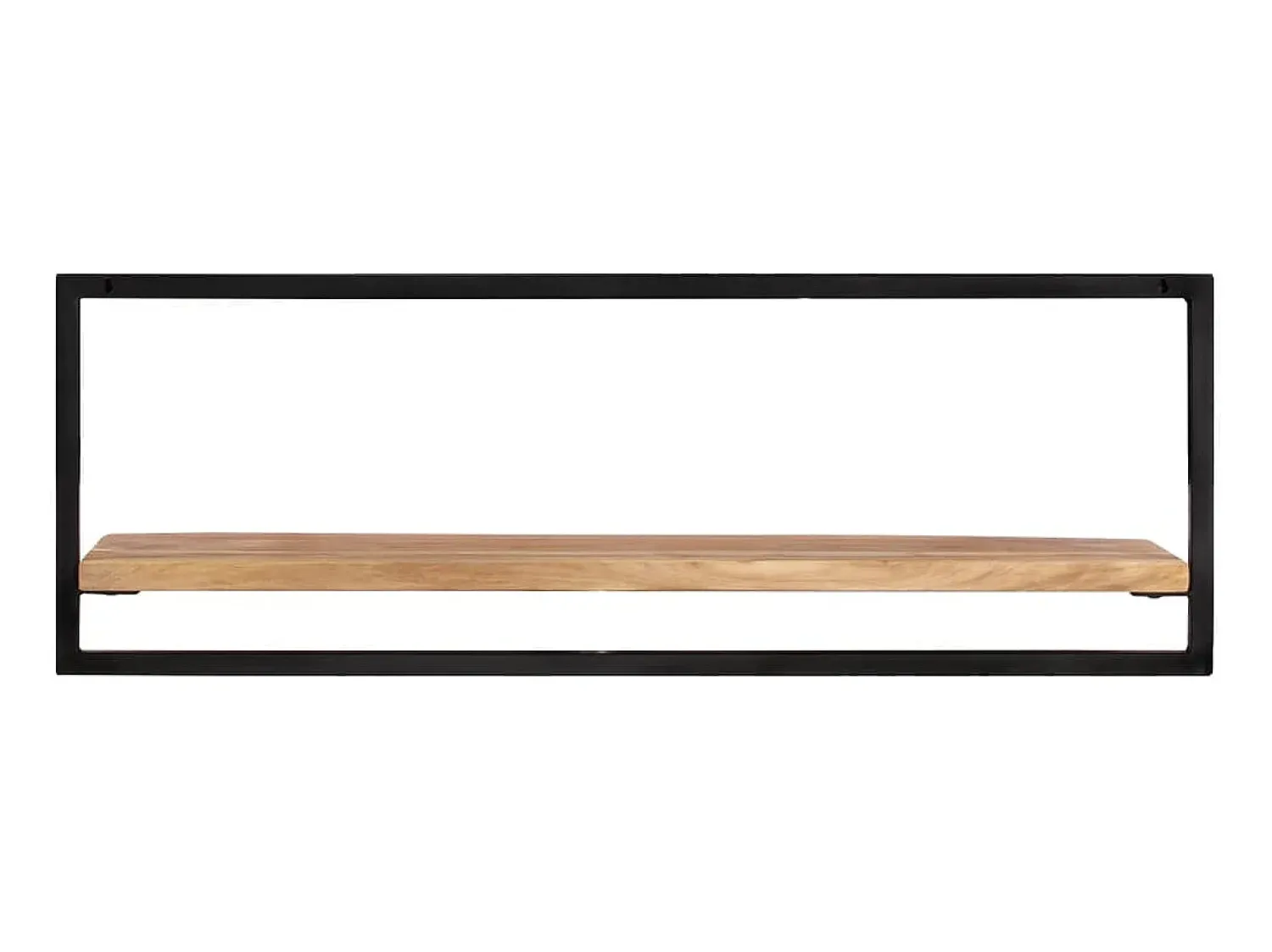 Outlet Prateleiras de parede 2 pcs 100x24x35 cm acácia maciça e aço PT653427 Castanho