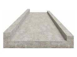 vidaxl Prateleiras de parede 2 pcs 100x9x3 cm cimento^ Prateleira