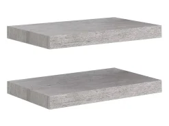 Prateleiras de parede 2 pcs 40x23x3,8 cm MDF -cimento PT833520^ Prateleira
