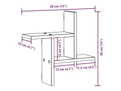 Prateleira*vidaxl Prateleiras de parede 2 pcs derivados de madeira cinza cimento Cinzento
