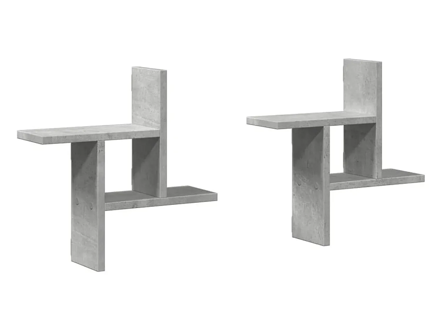 Prateleira*vidaxl Prateleiras de parede 2 pcs derivados de madeira cinza cimento Cinzento