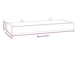 Prateleira*vidaxl Prateleiras de parede 2 pcs 40x15x4 cm madeira de teca maciça Castanho