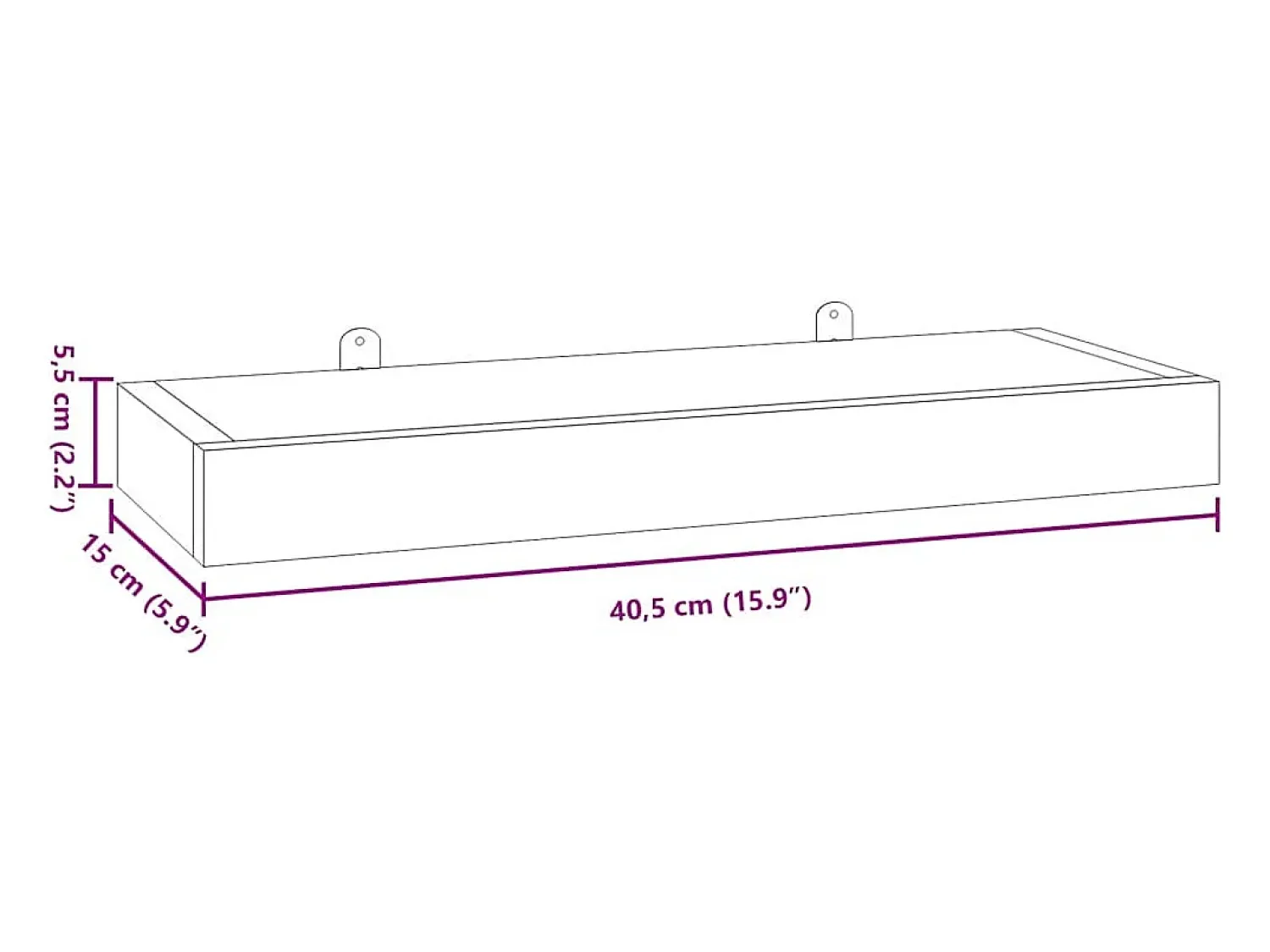 Prateleira*vidaxl Prateleiras de parede 2 pcs 40x15x4 cm madeira de teca maciça Castanho