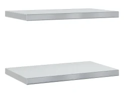 Prateleiras de parede 2 pcs 50x30x3 cm aço inoxidável PT739501^ Prateleira